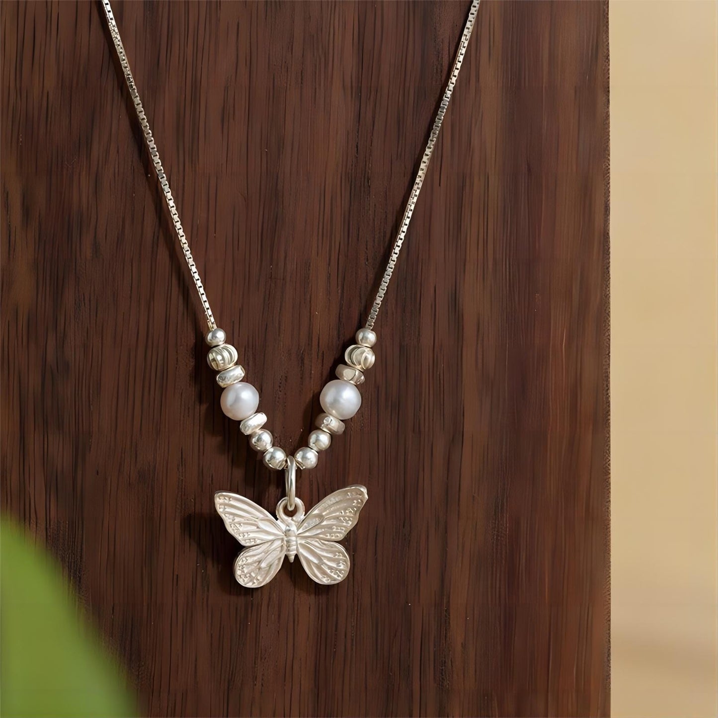 Dainty Silver Filled Butterfly Necklace